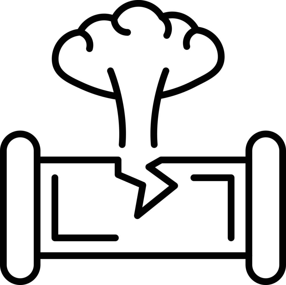 Gas Leak Outline Icon vector
