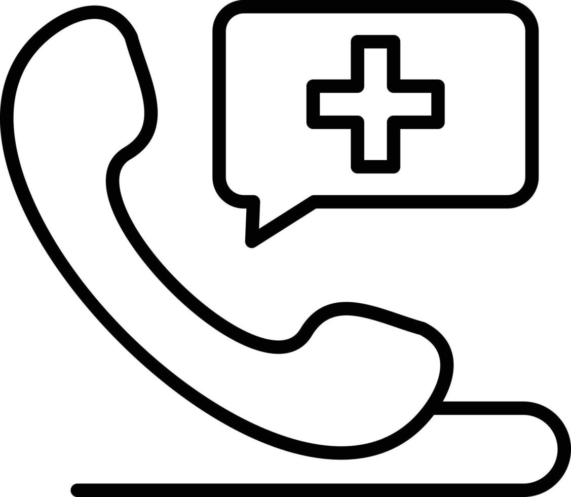 Emergency Call Outline Icon vector
