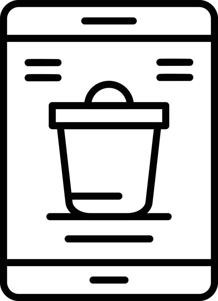 Food App Outline Icon vector