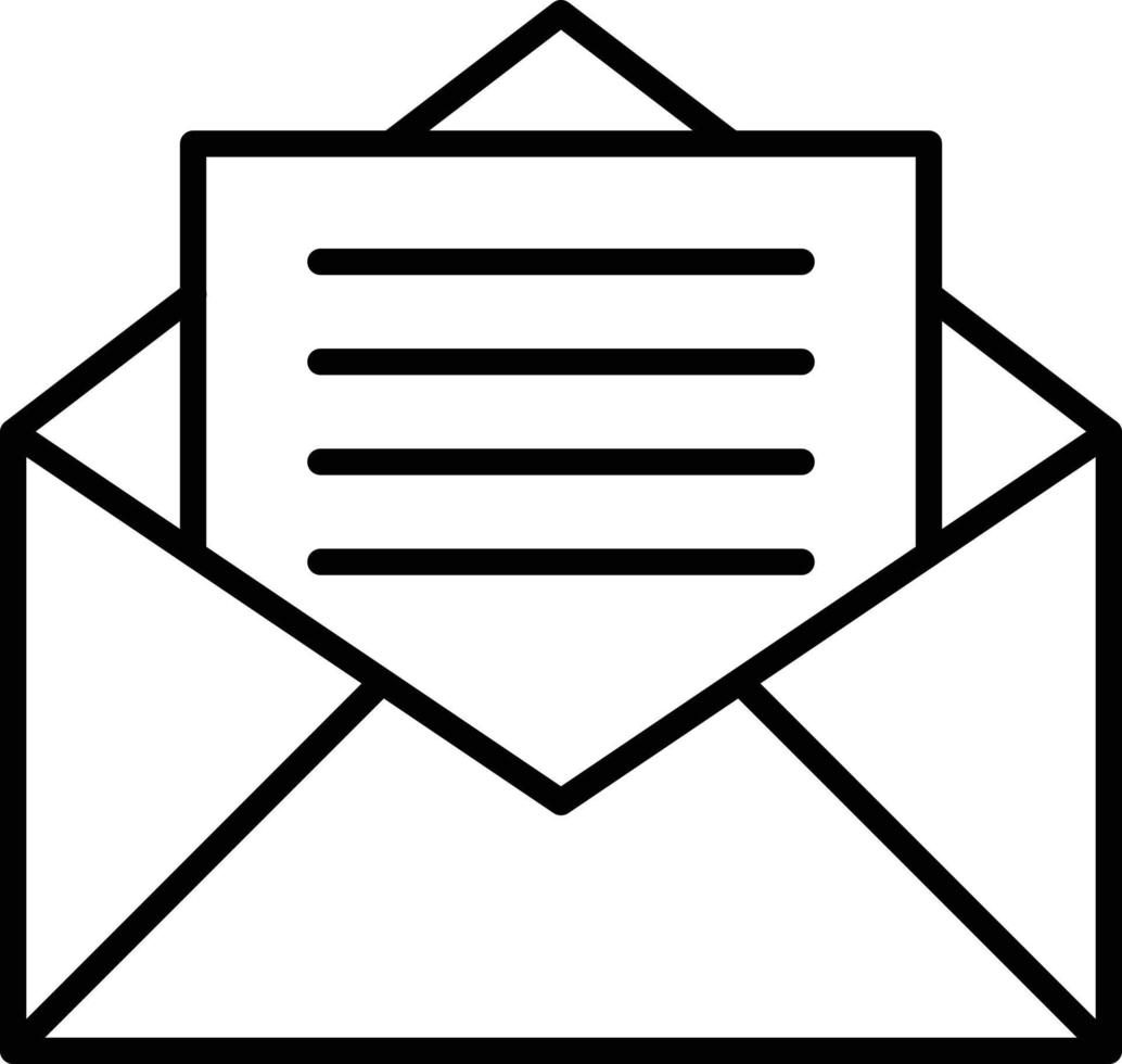 Envelope Outline Icon vector