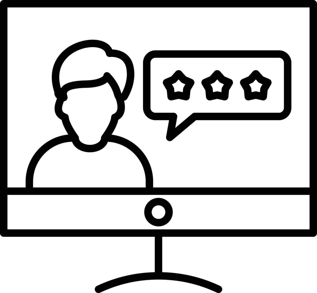 Feedback Outline Icon vector