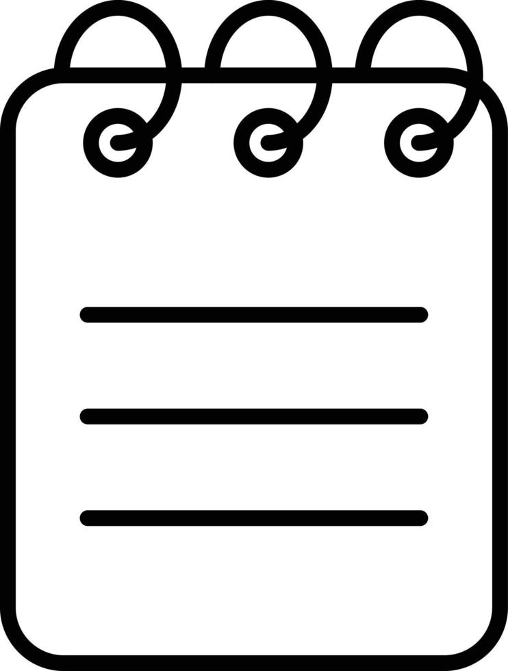 Notepad Outline Icon vector