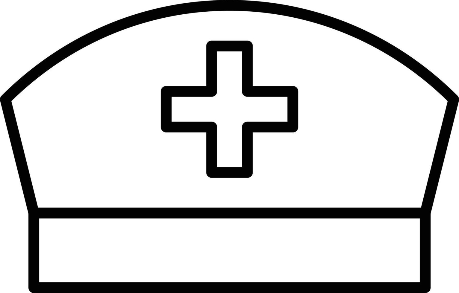 Nurse Cap Outline Icon vector