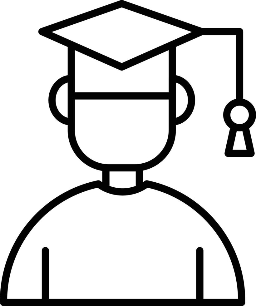 Boy Outline Icon vector