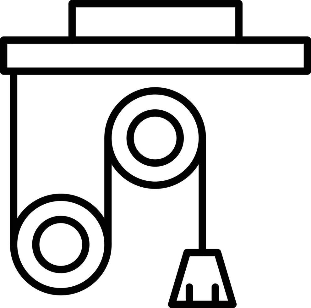 Pulley Outline Icon vector