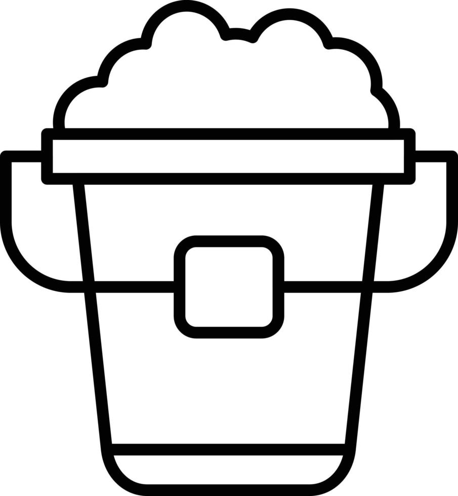 Sand Bucket Outline Icon vector