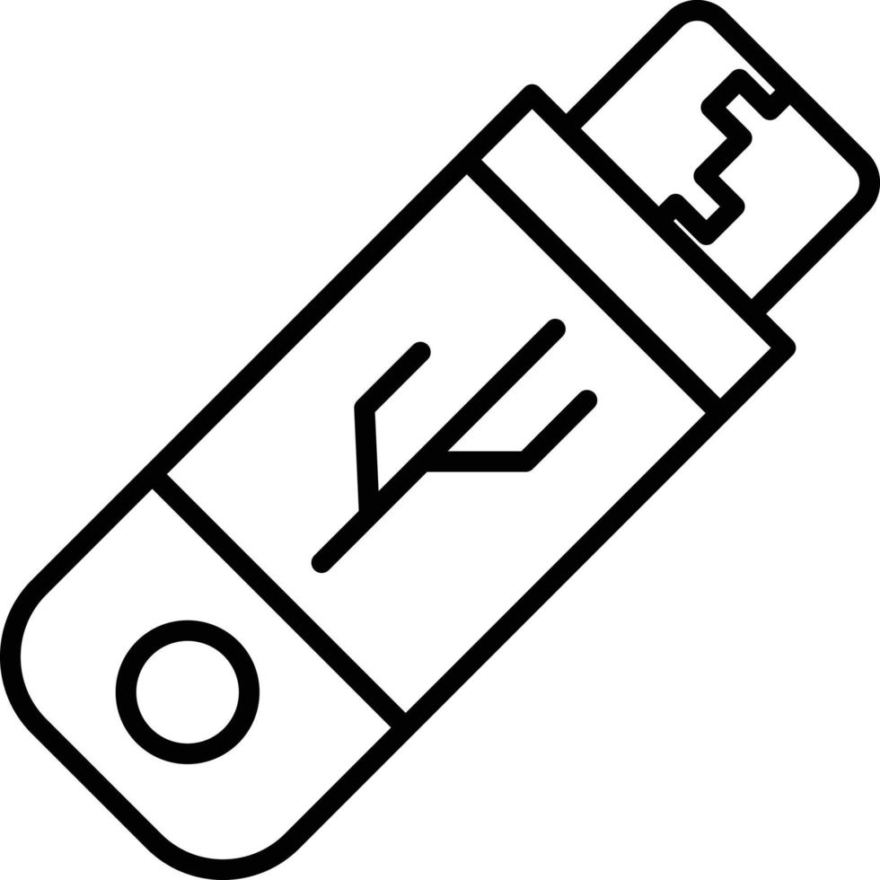 Usb Outline Icon vector