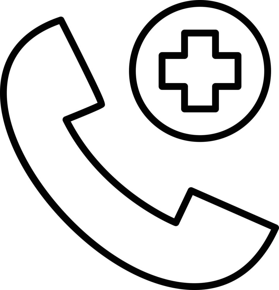 Call Outline Icon vector