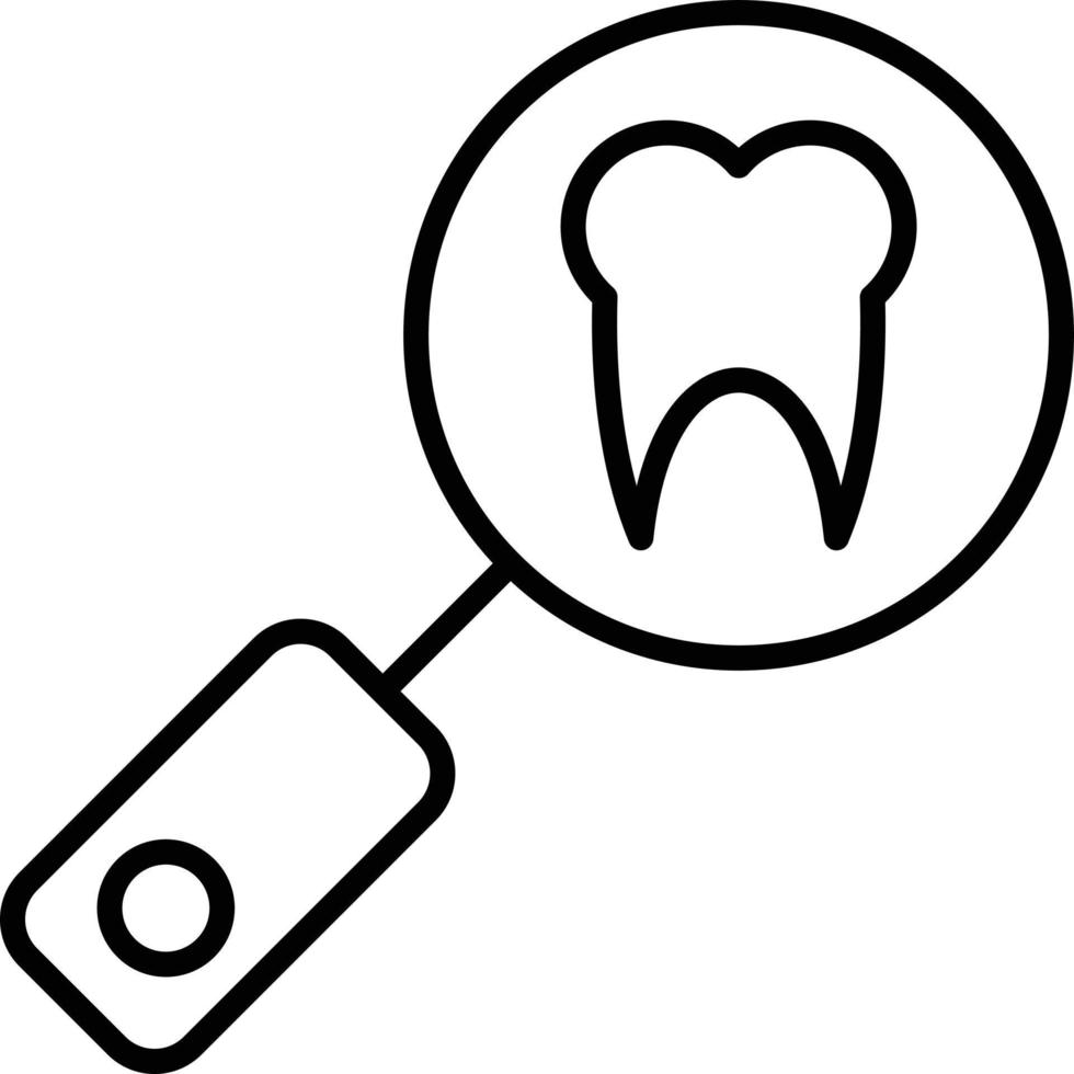 Denture Outline Icon vector