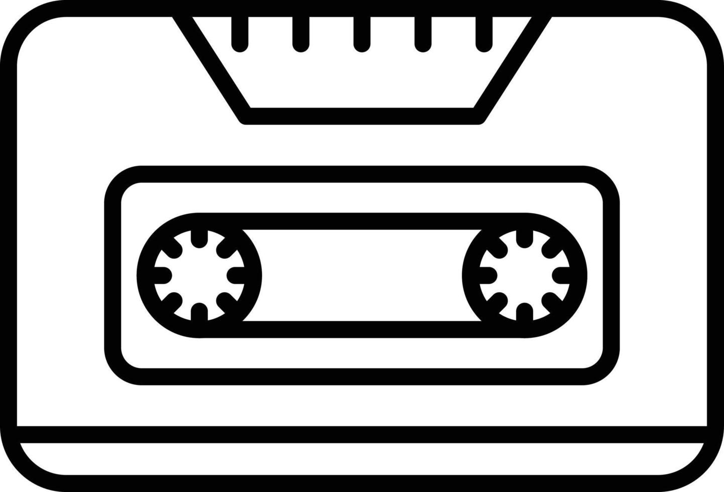 Cassette Outline Icon vector