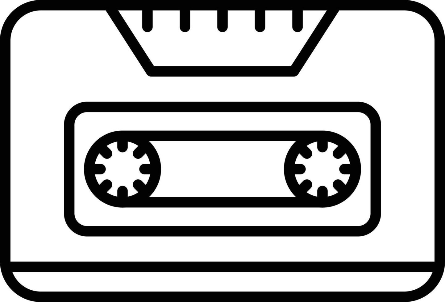 Cassette Outline Icon vector