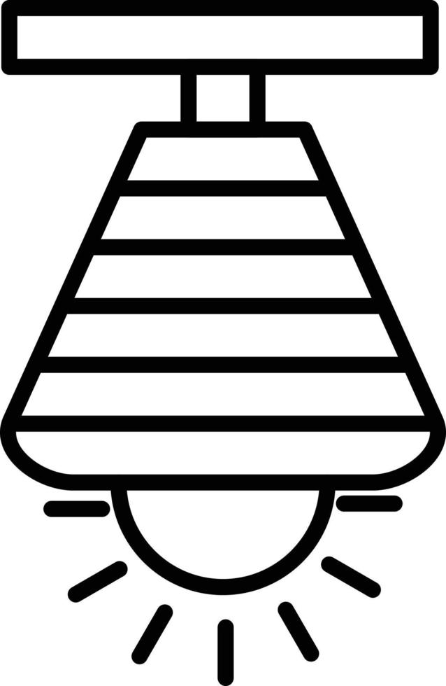 Lamp Outline Icon vector