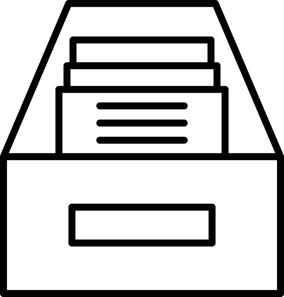 Archive Outline Icon vector