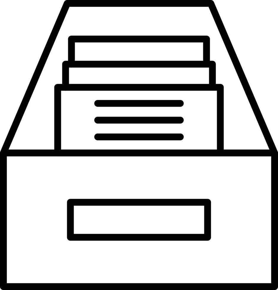 Archive Outline Icon vector