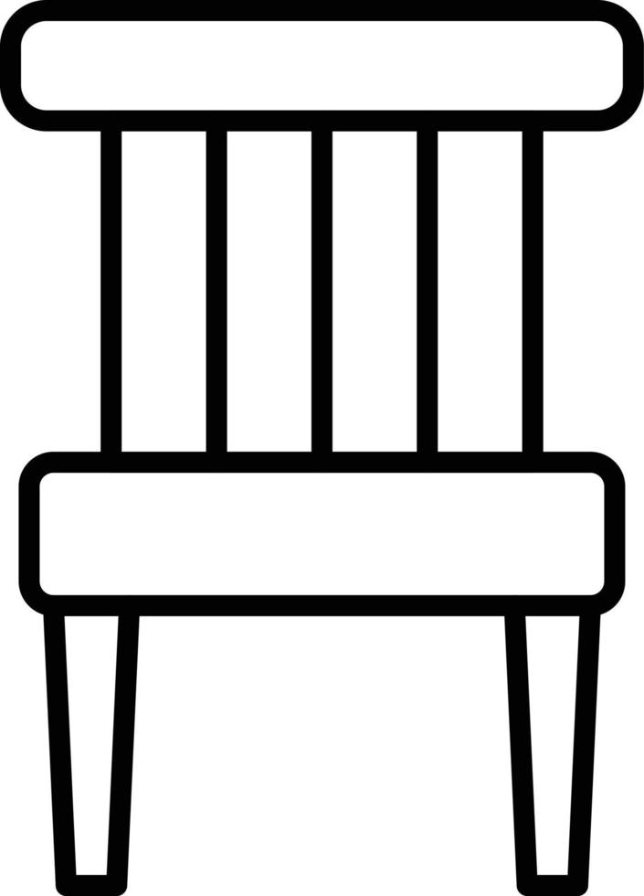 Chair Outline Icon vector