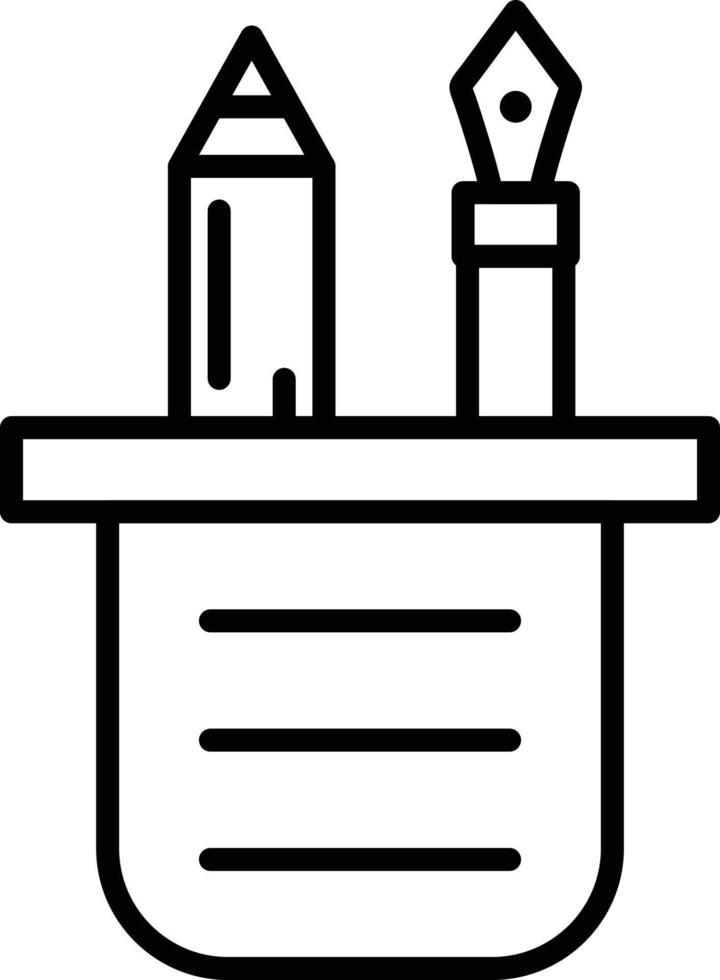 Pencil Stand Outline Icon vector