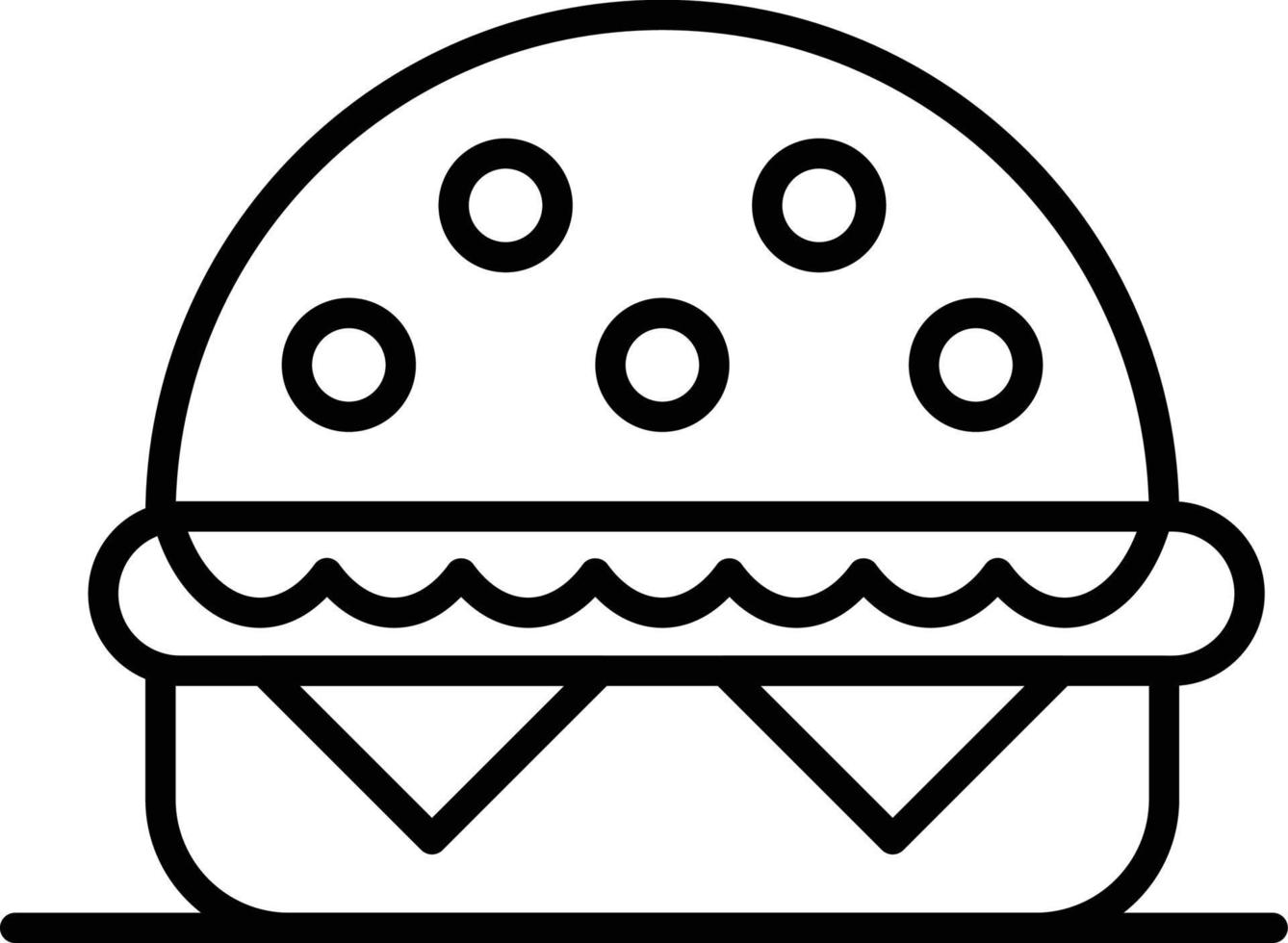 icono de contorno de hamburguesa vector