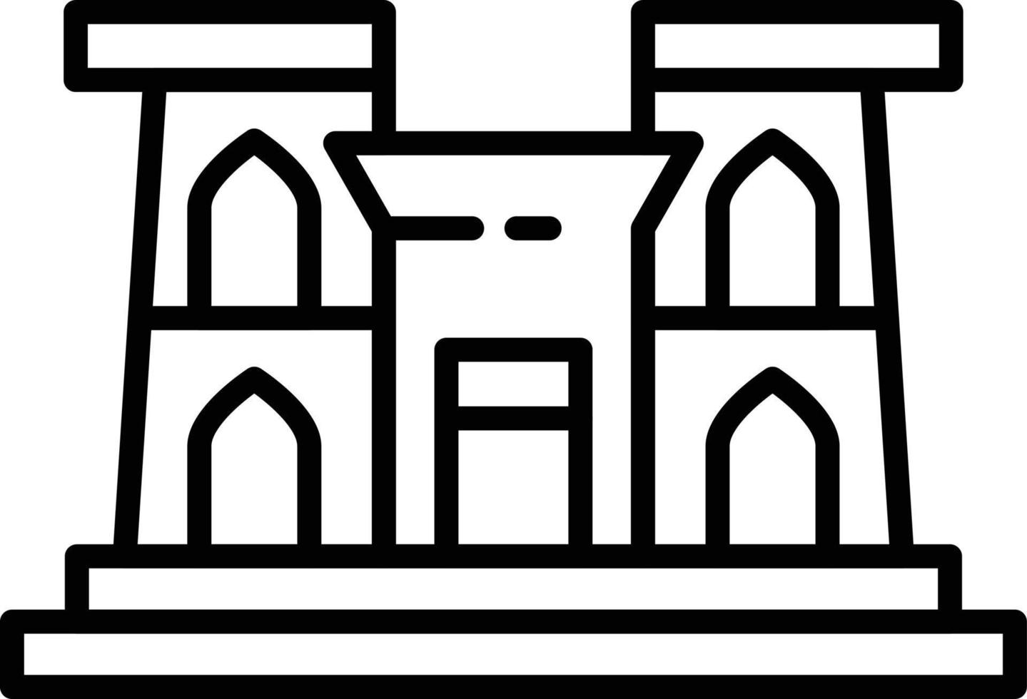 Luxor Temple Outline Icon vector