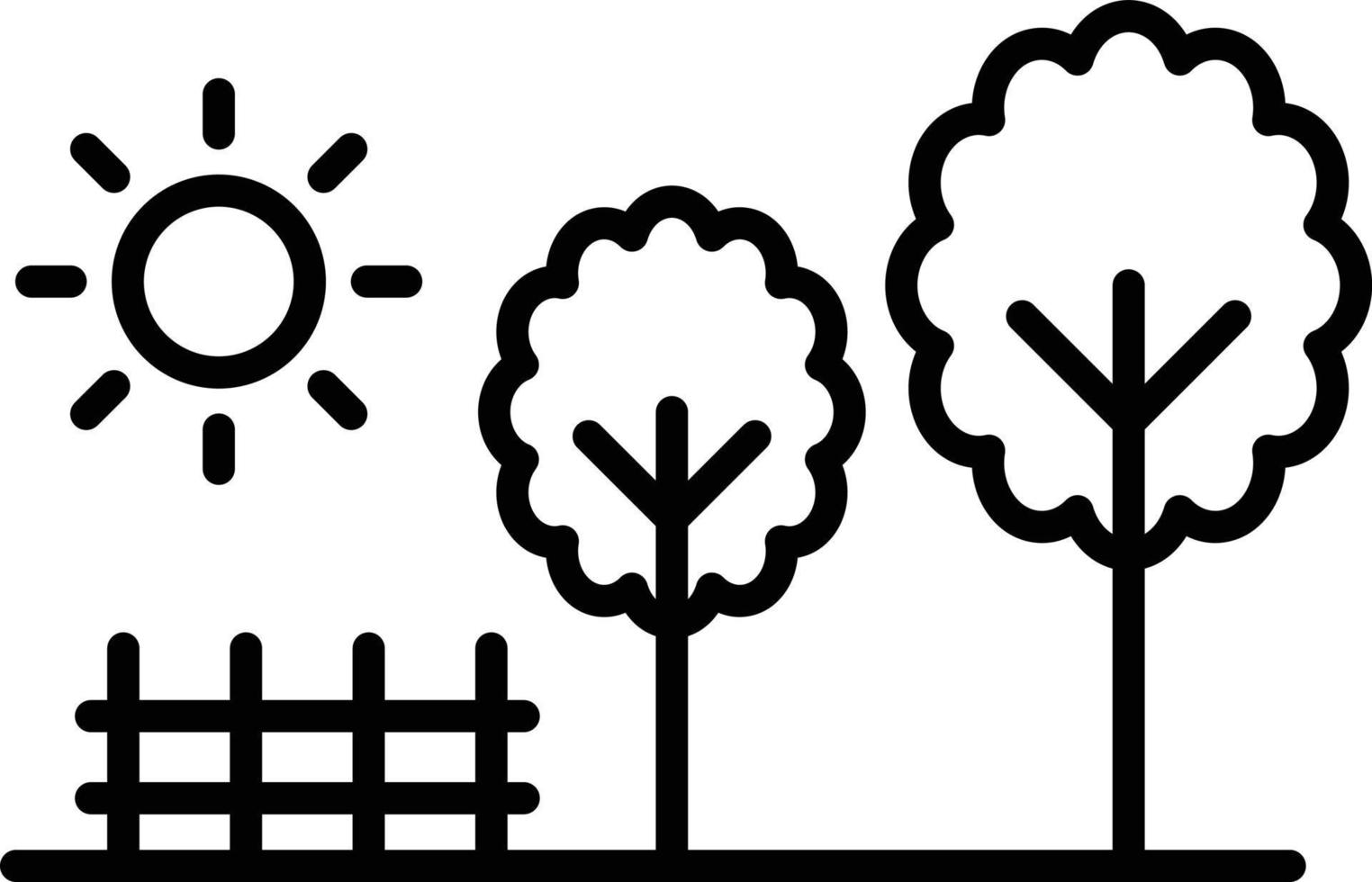 Park Outline Icon vector