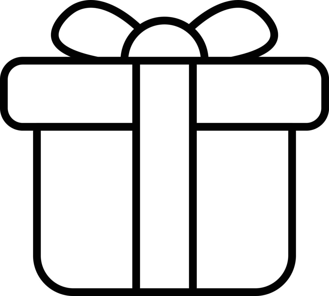 Gift Outline Icon vector