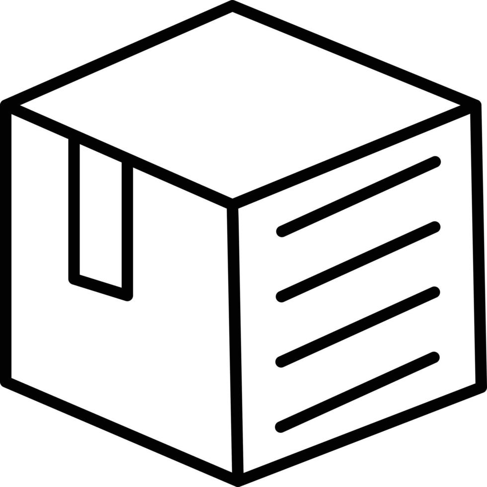 Box Outline Icon vector