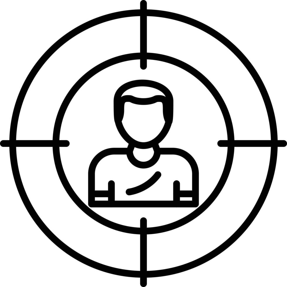 Target Outline Icon vector