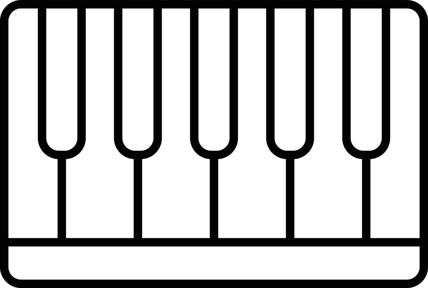 Piano Outline Icon vector