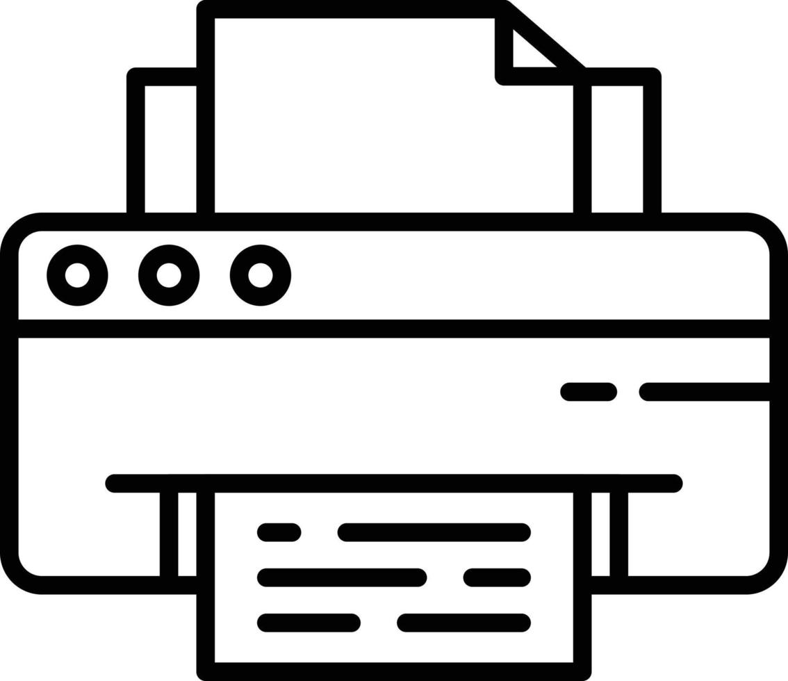 Printer Outline Icon vector