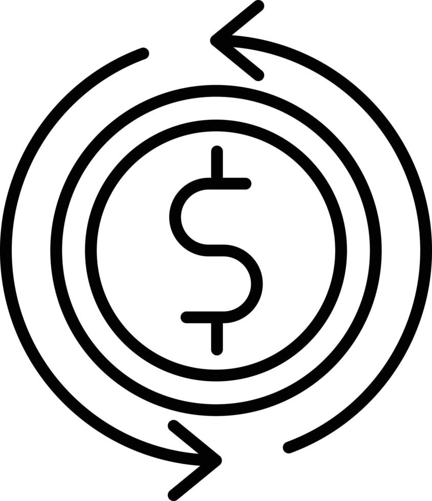 Money Exchange Outline Icon vector