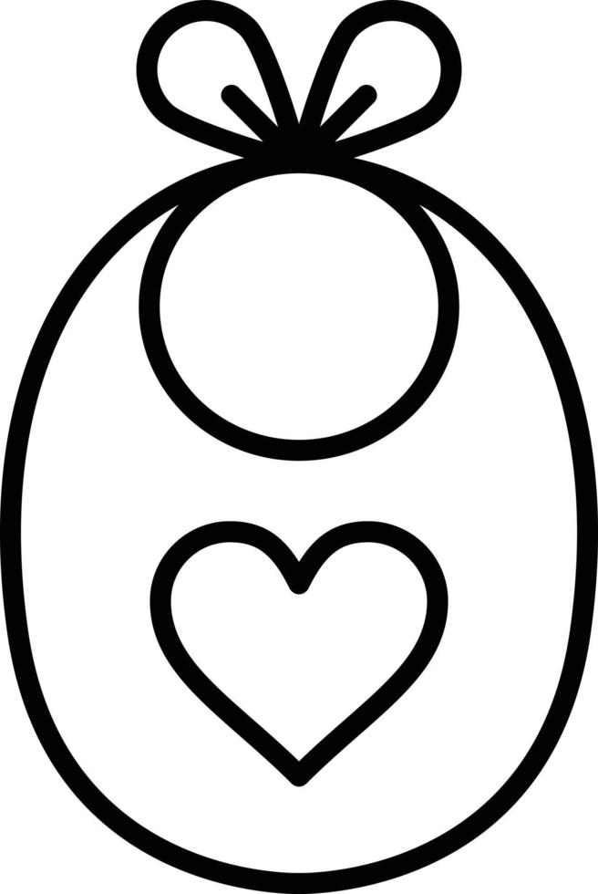 Bib Outline Icon vector