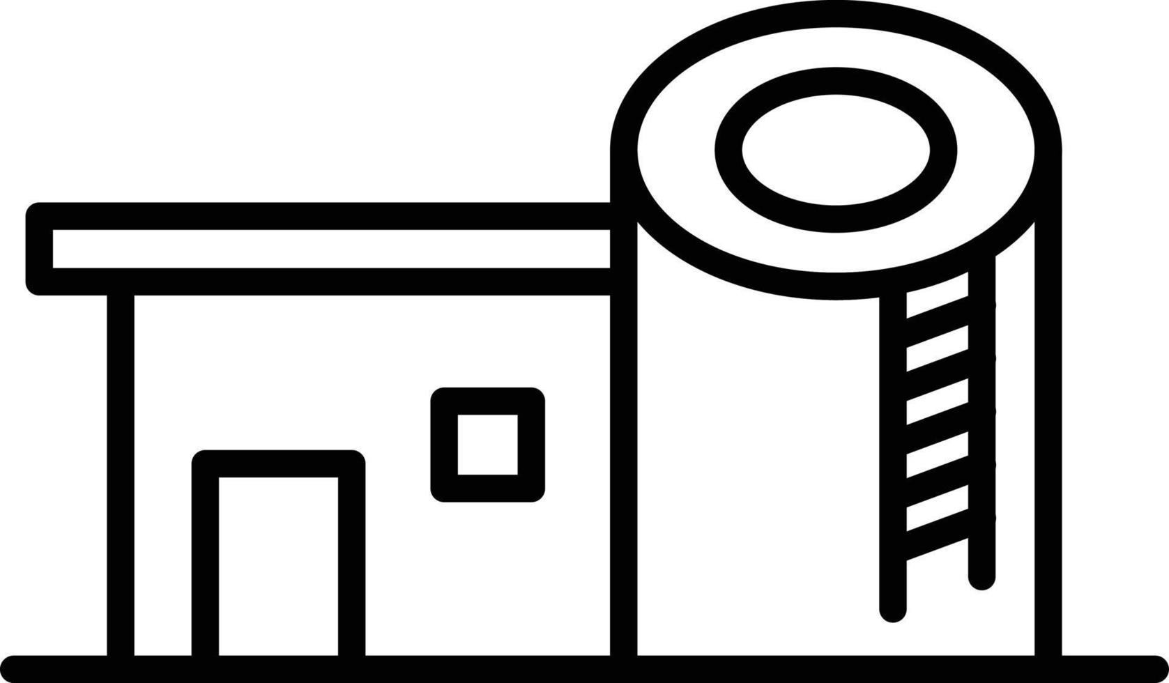 Storage Tank Outline Icon vector