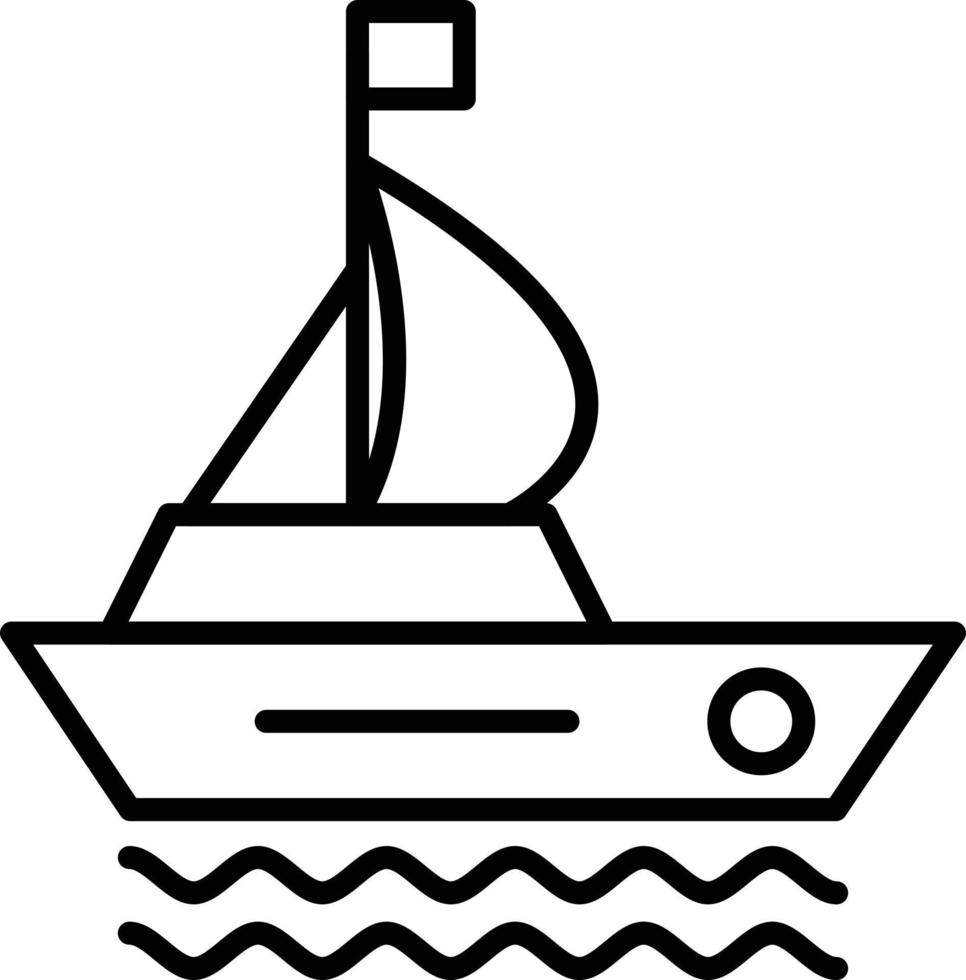 Boat Outline Icon vector