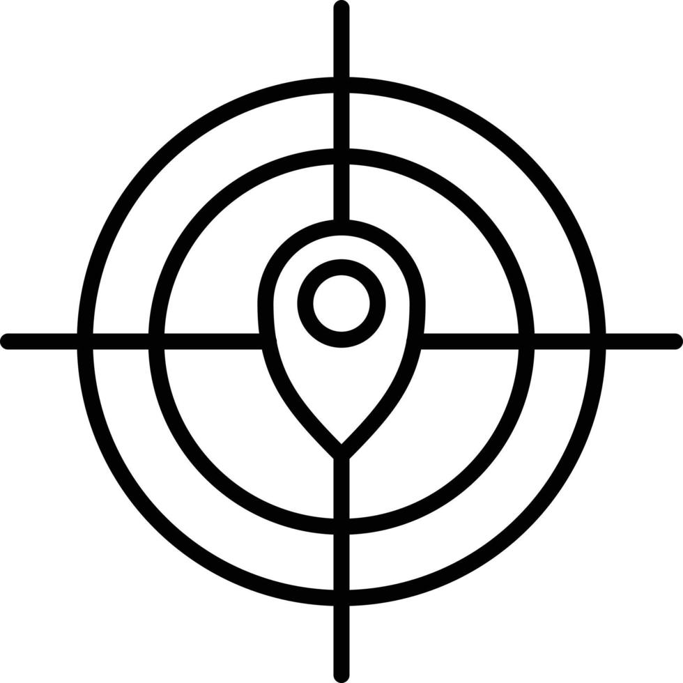 Target Outline Icon vector