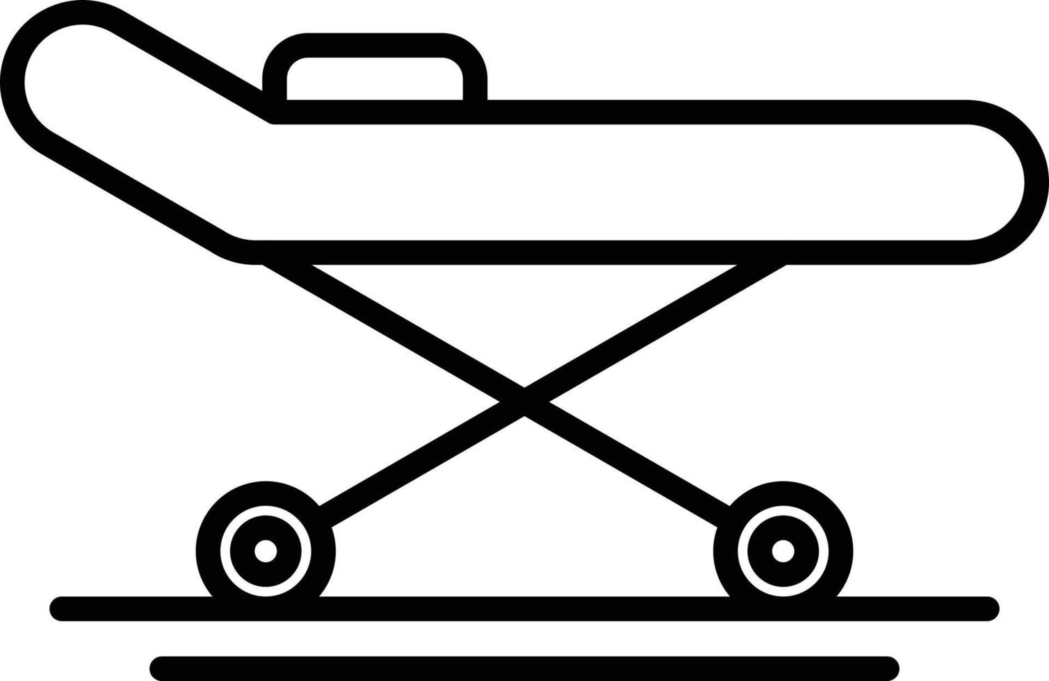 Stretcher Outline Icon vector