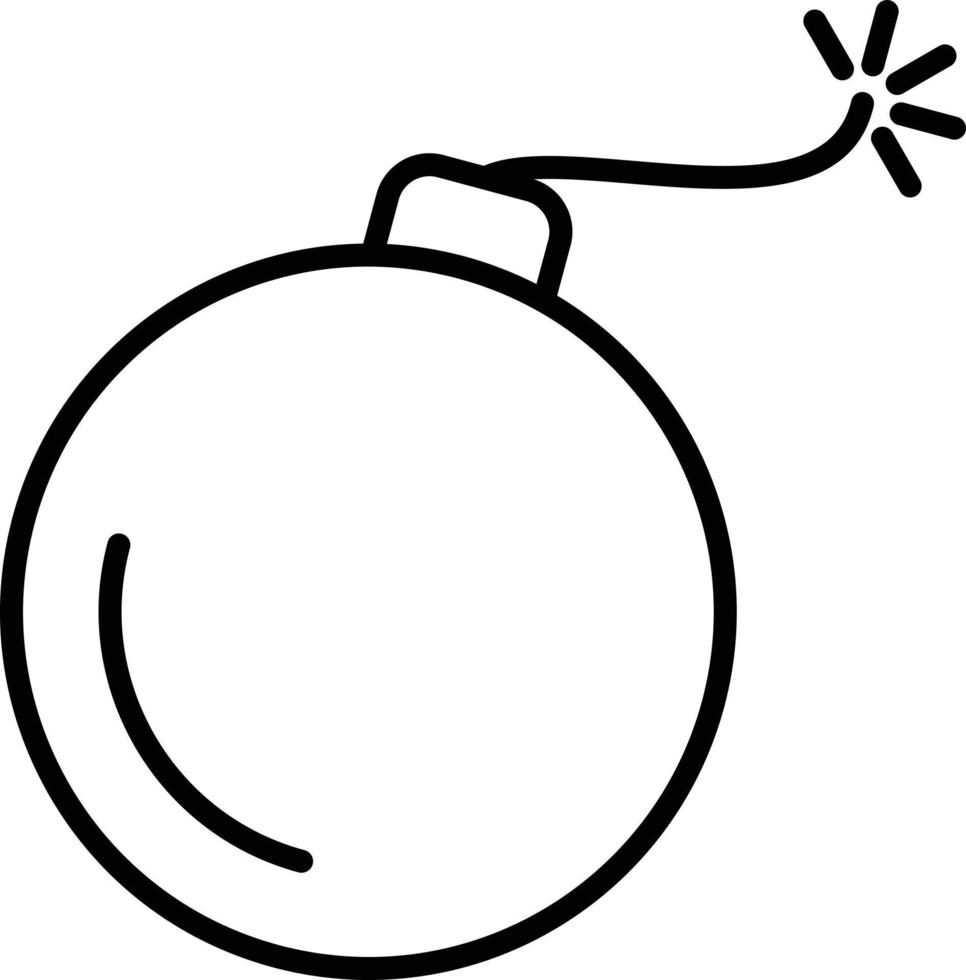 Bomb Outline Icon vector