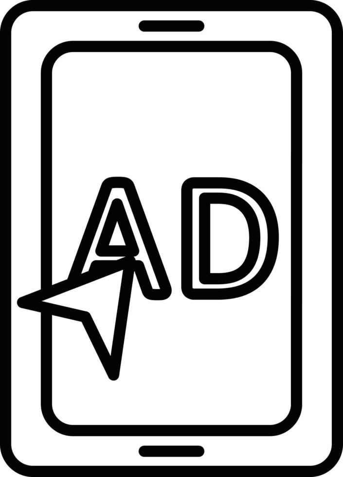 AD Outline Icon vector