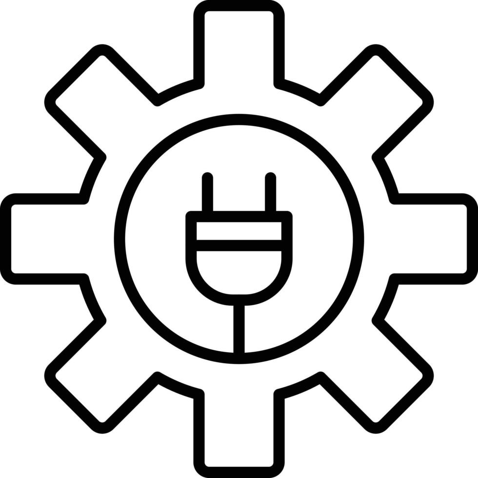 Gear Outline Icon vector