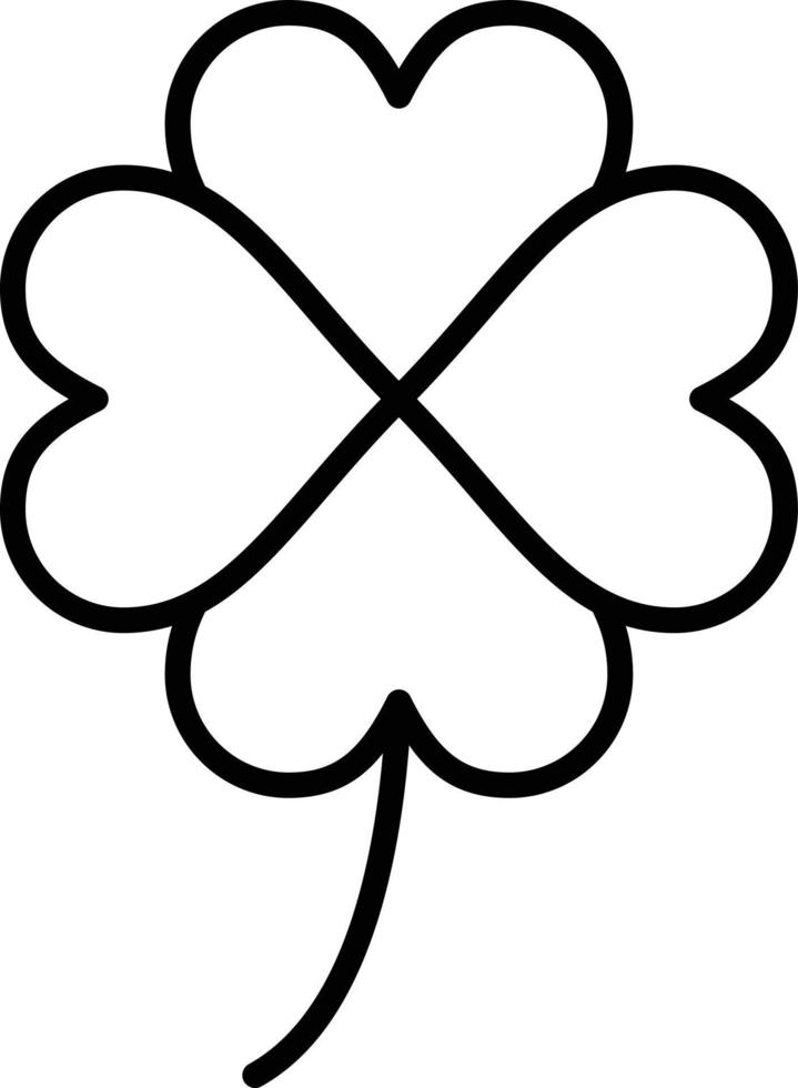 Clover Outline Icon vector