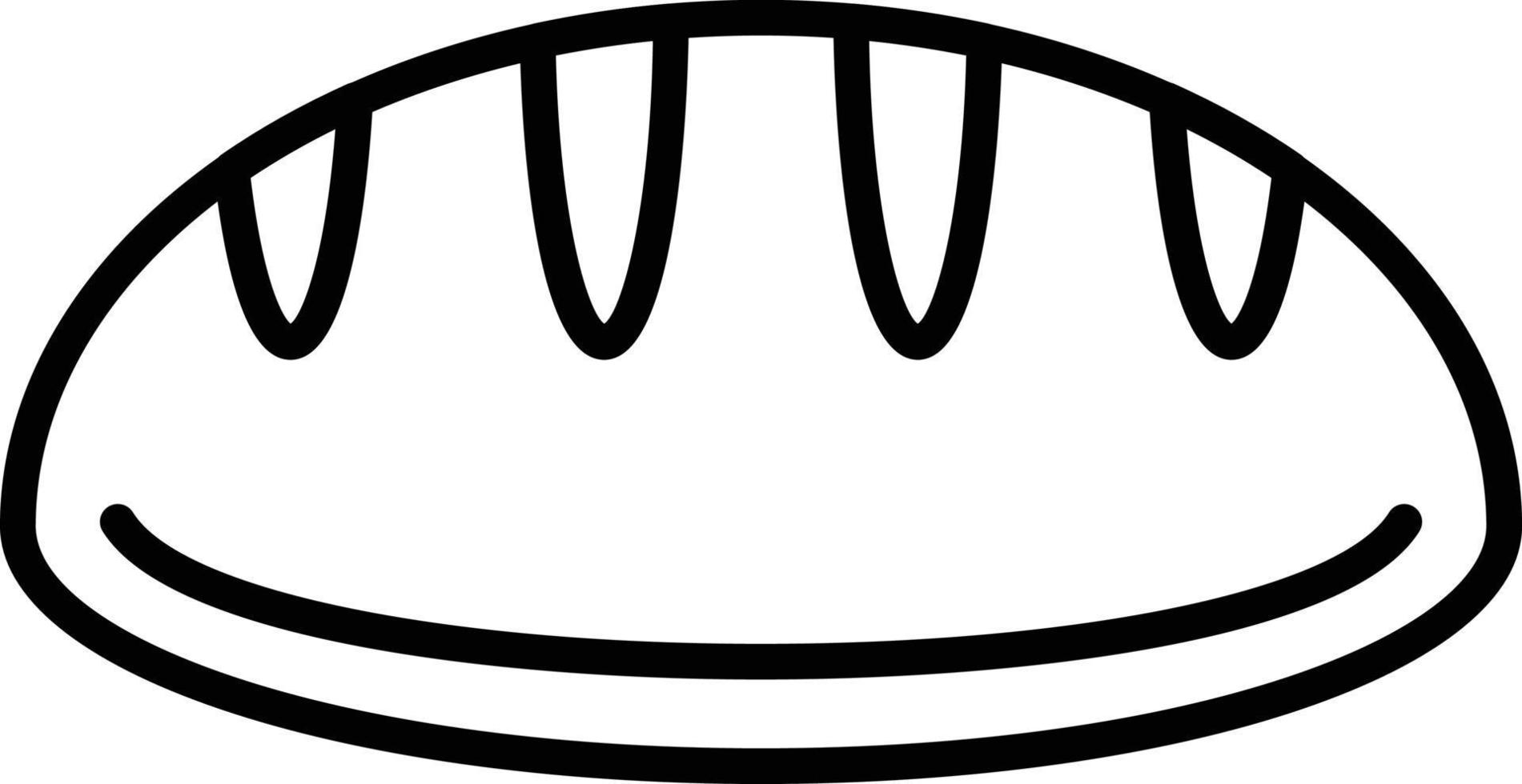Bread Outline Icon vector