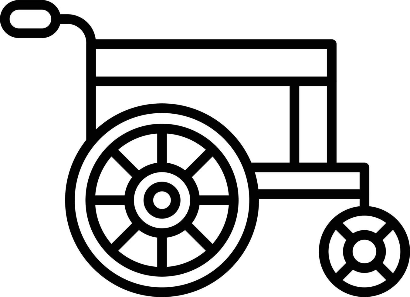 Wheelchair Outline Icon vector