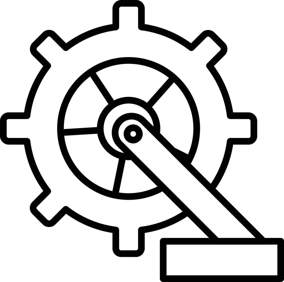 Crankset Outline Icon vector