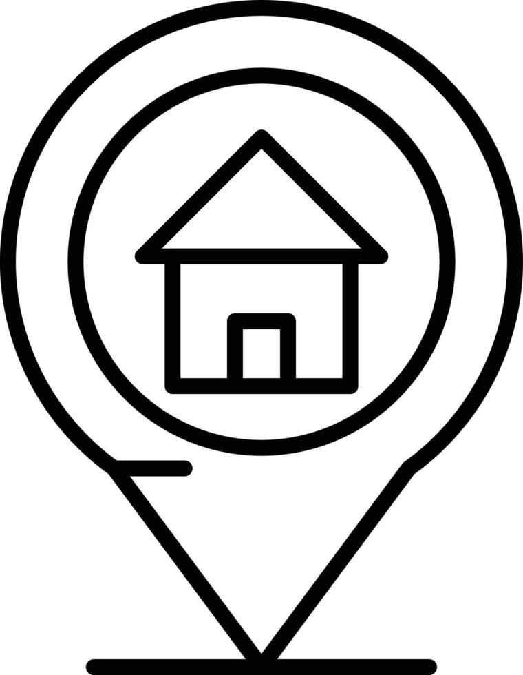 Address Outline Icon vector