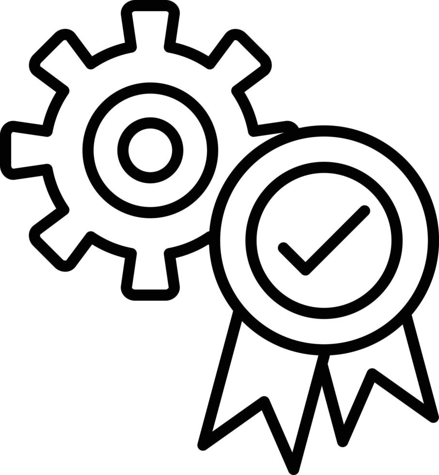 Quality Assurance Outline Icon vector