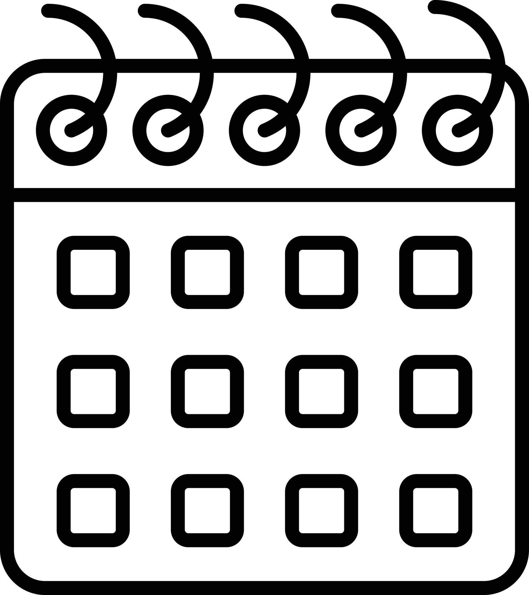 Calendar Outline Icon 9243285 Vector Art at Vecteezy