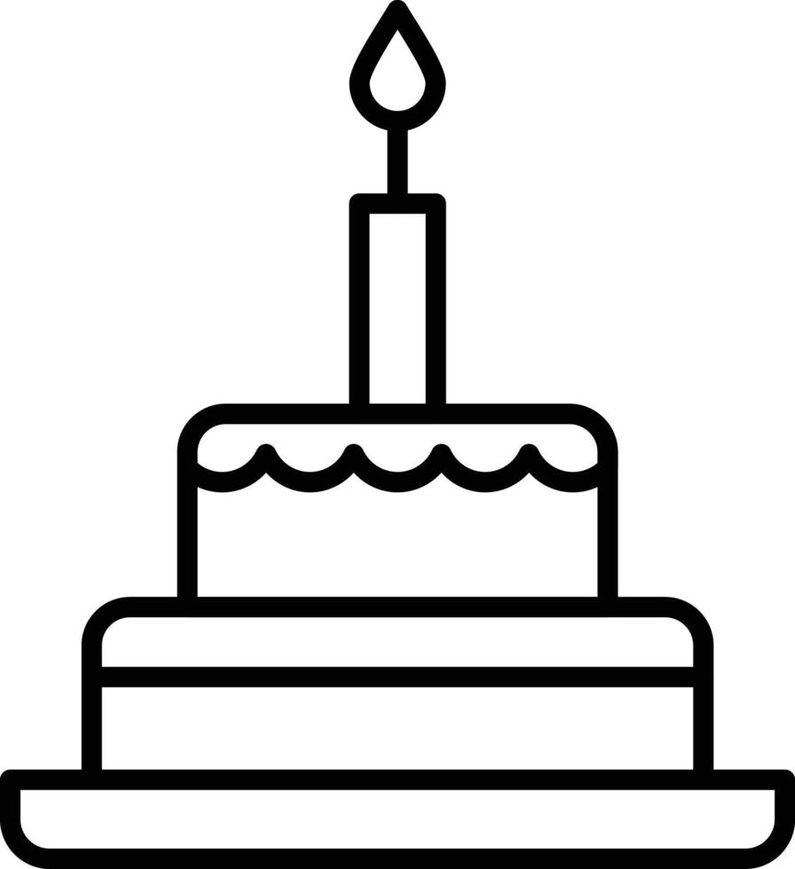 Cake Outline Icon vector