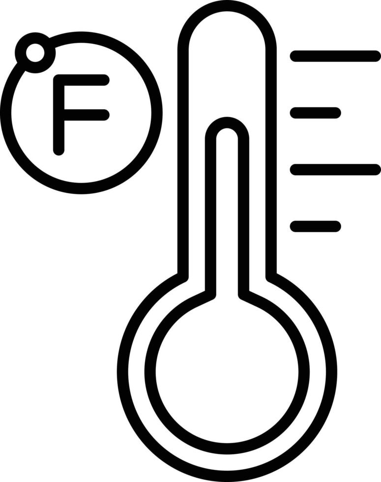 Fahrenheit Outline Icon vector
