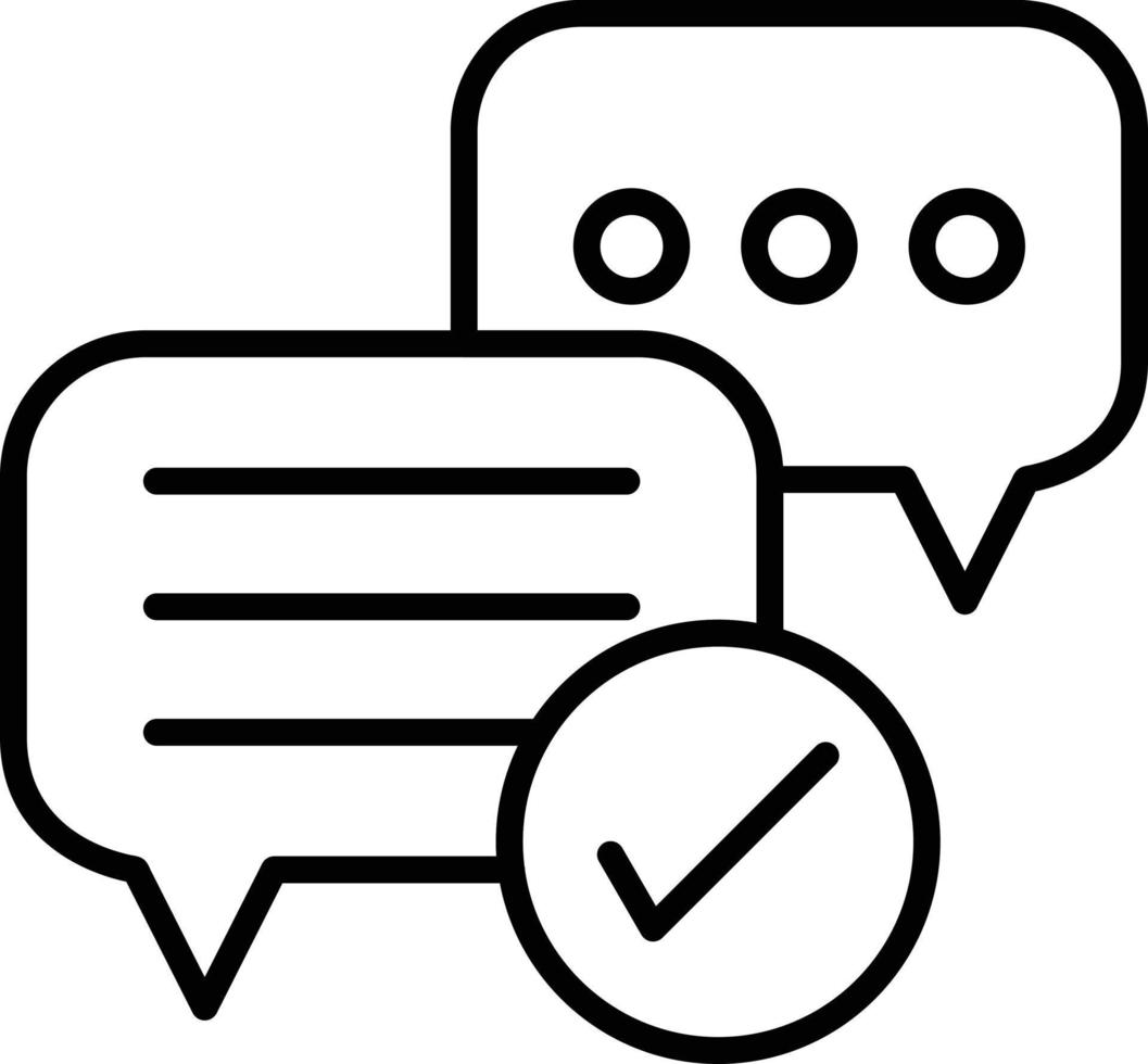 Check Outline Icon vector
