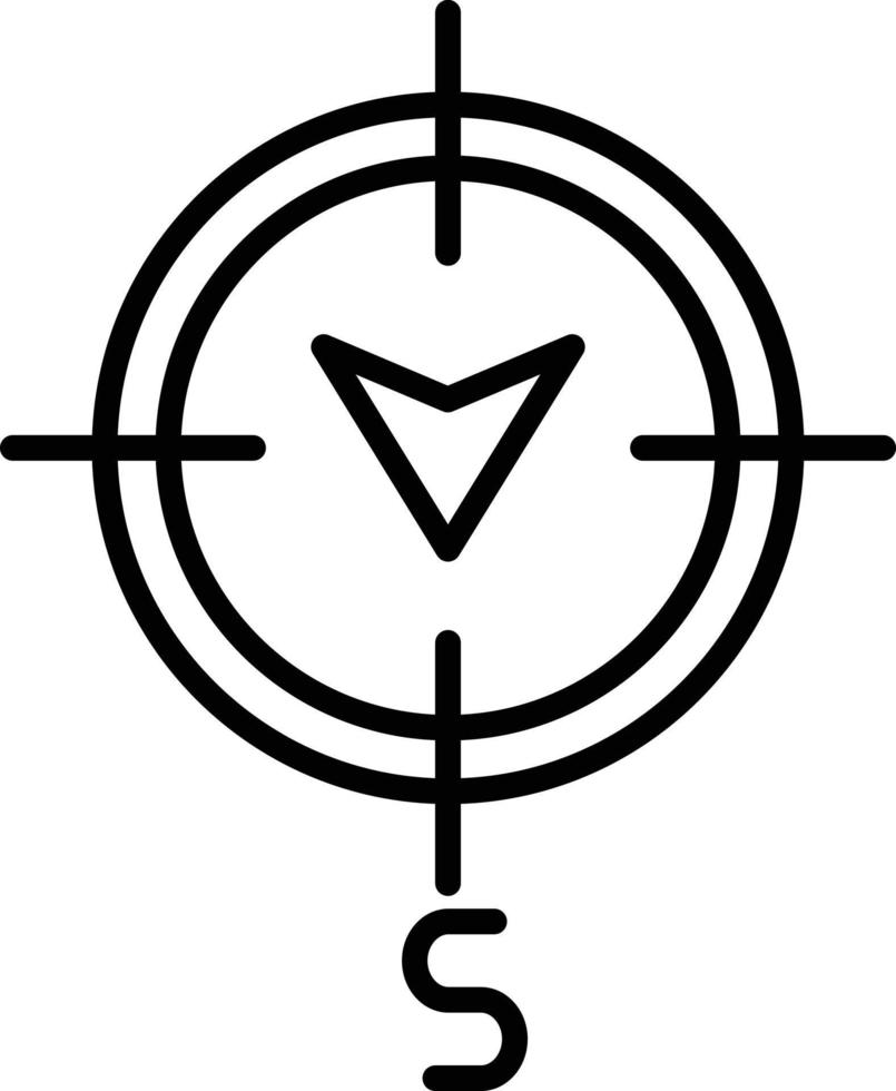 South Outline Icon vector