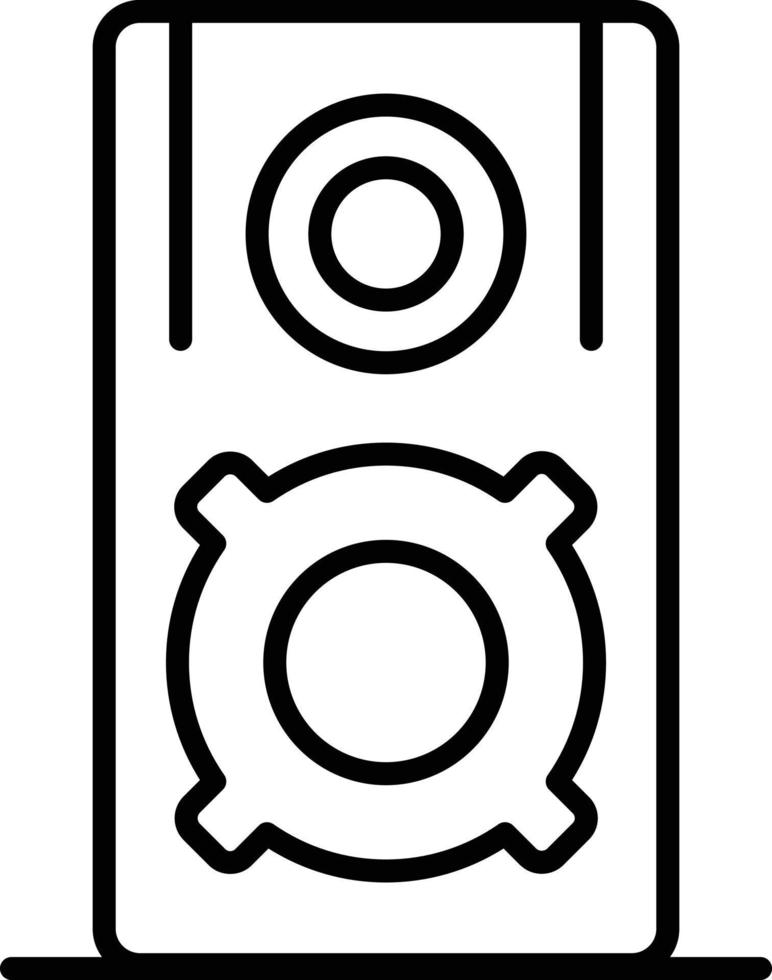 icono de contorno de altavoz vector