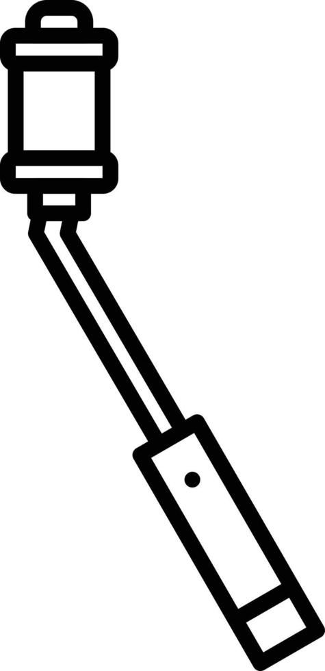 Selfie Stick Outline Icon vector